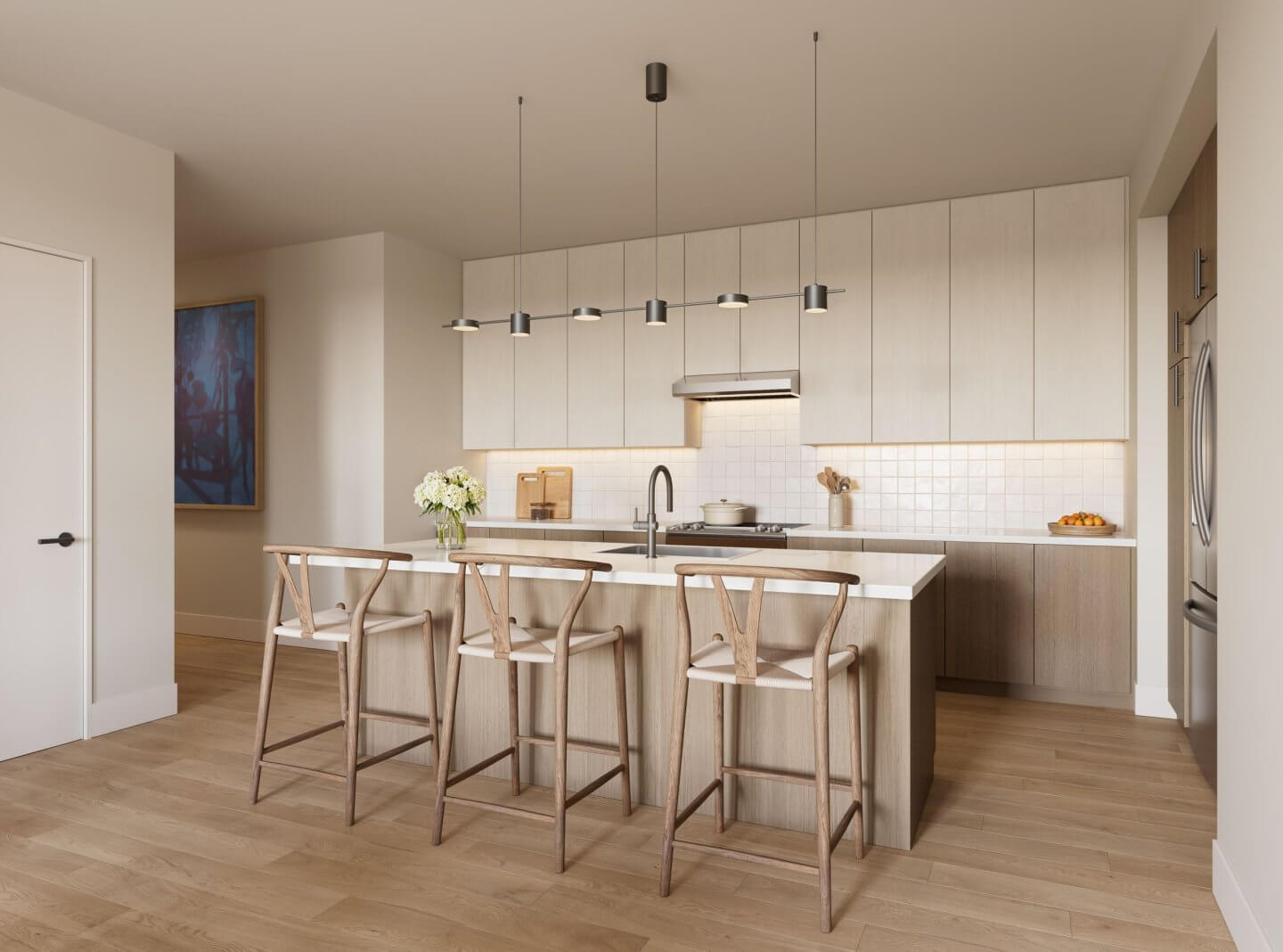 kitchen island view at miraluna apartments for rent las vegas nv