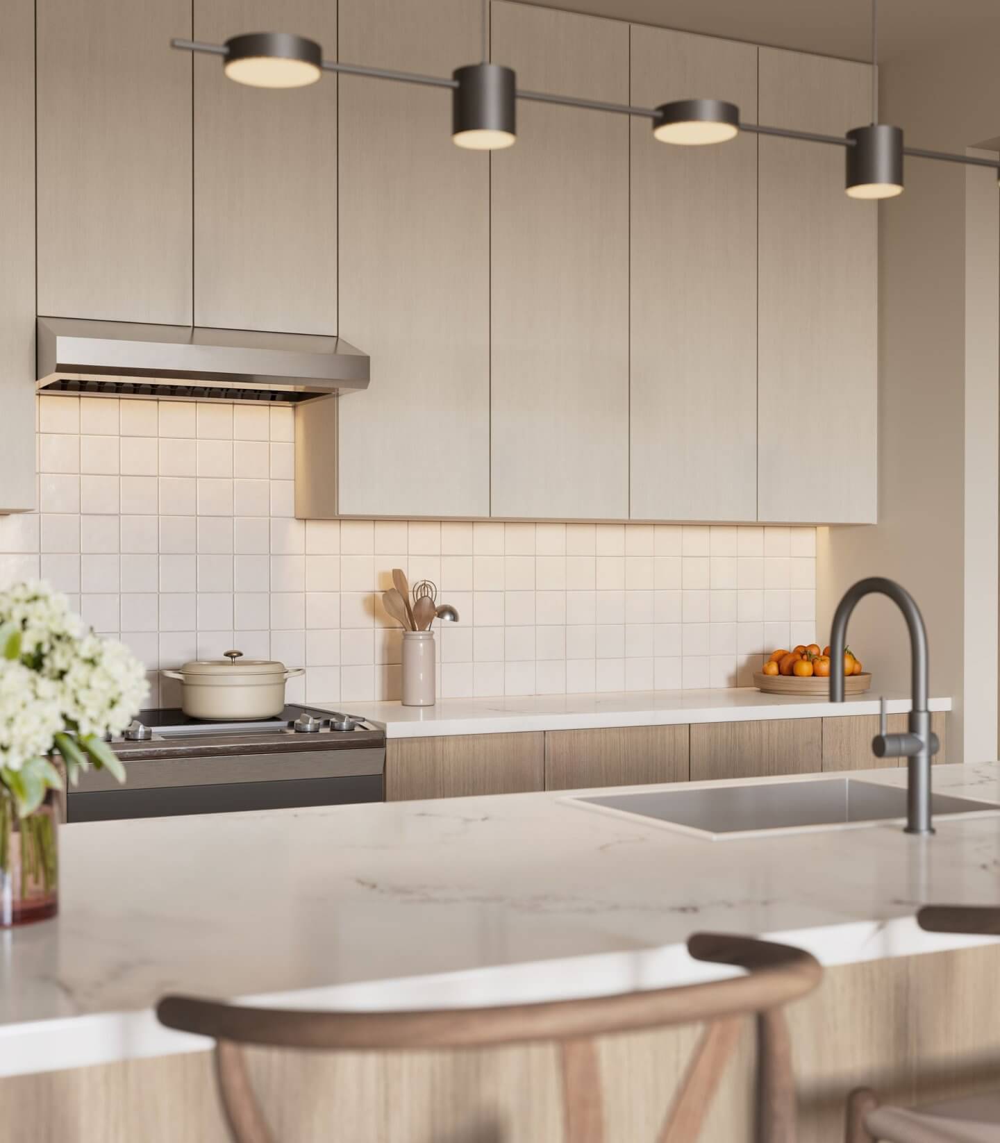 kitchen at miraluna apartment in las vegas