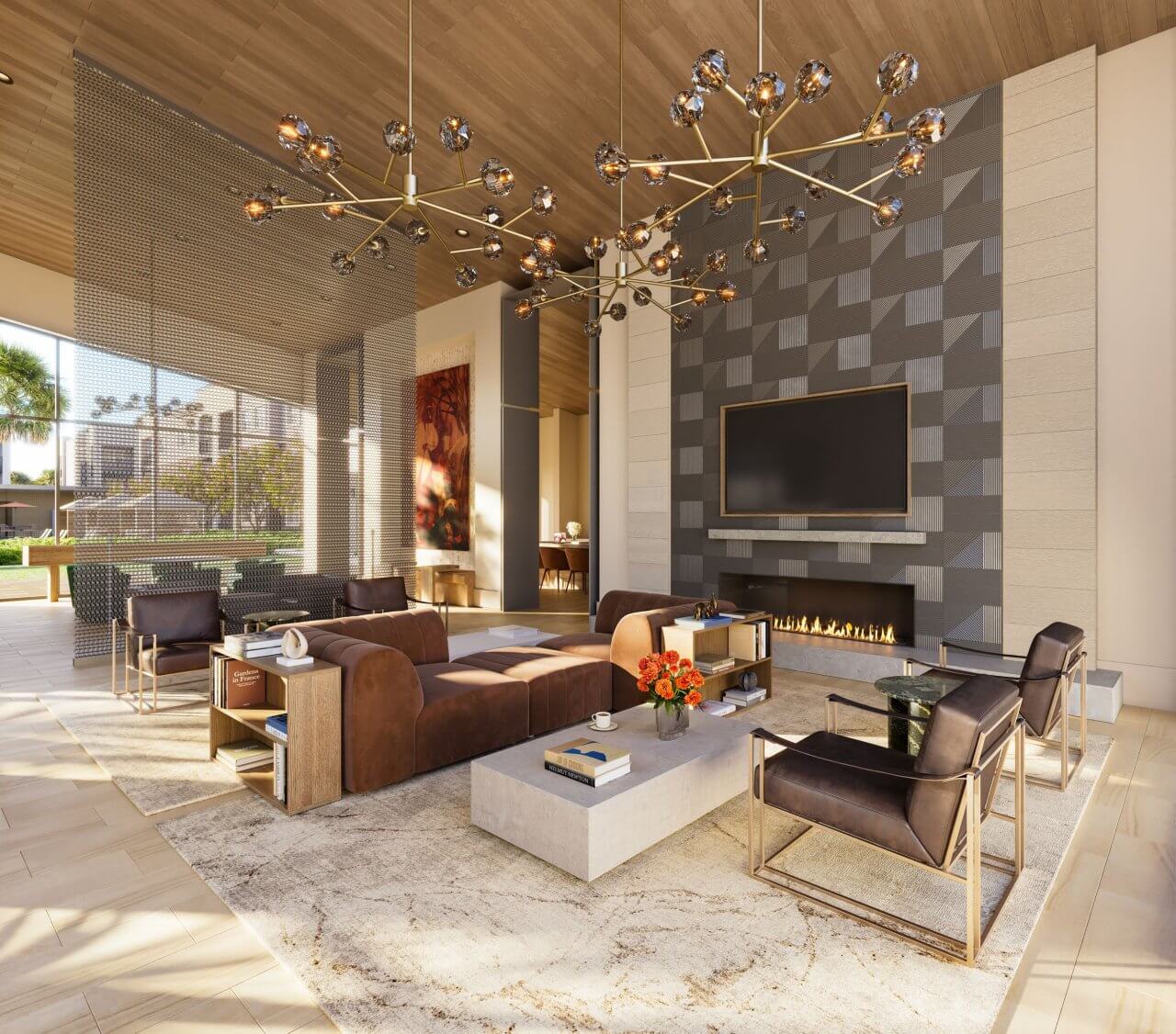 lounge at miraluna apartments in vegas