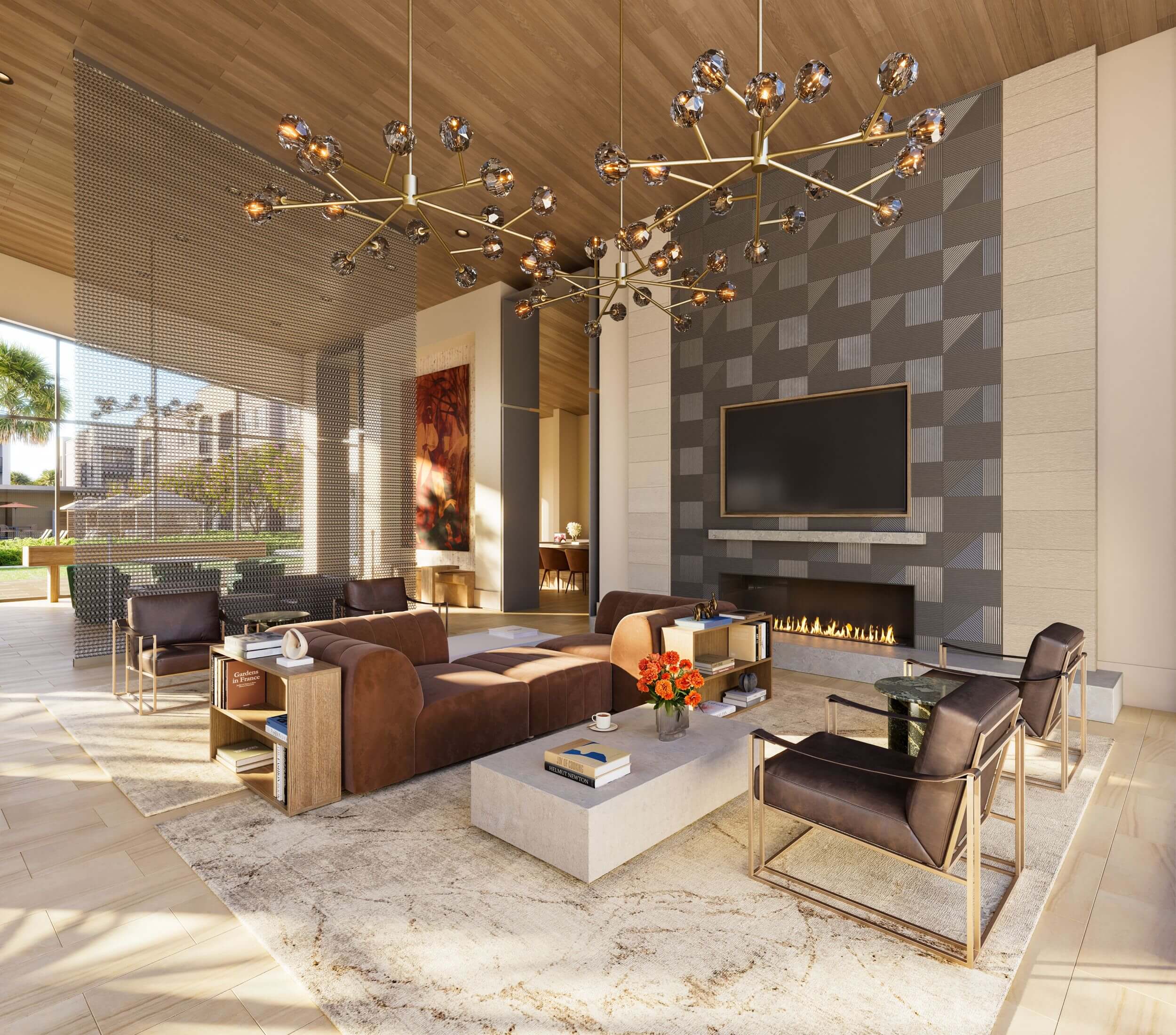 lounge at miraluna apartments in vegas